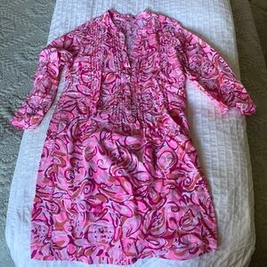 Lily Pulitzer Cotton Dress Mini Cover Up Size Small